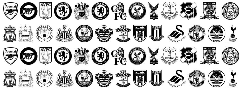 Premier League 字形 标本
