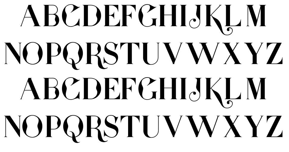 Presidente Serif font specimens