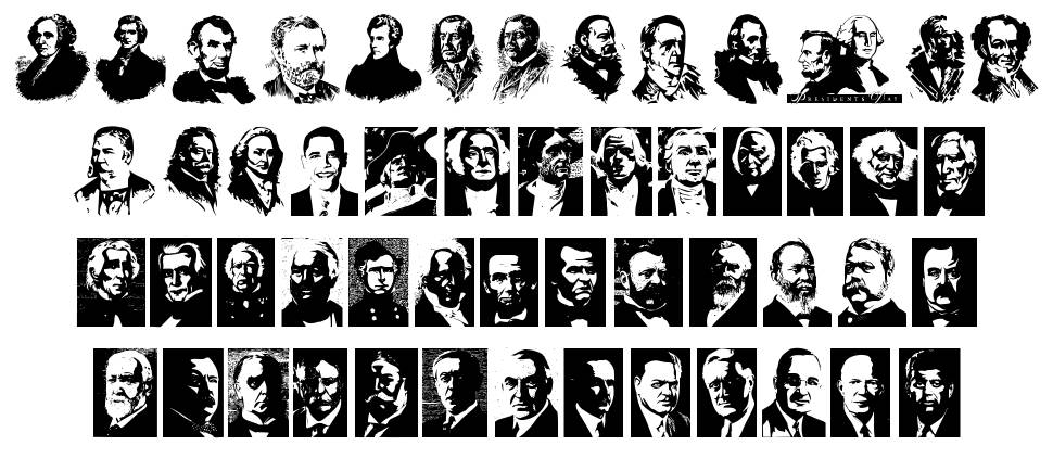 Presidents of the United States of America font Örnekler