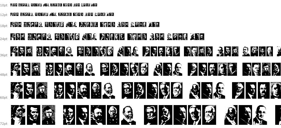 Presidents of the United States of America czcionka Wodospad