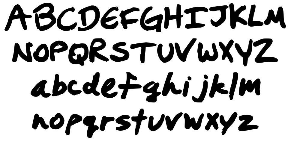 Prestons Writing font Örnekler