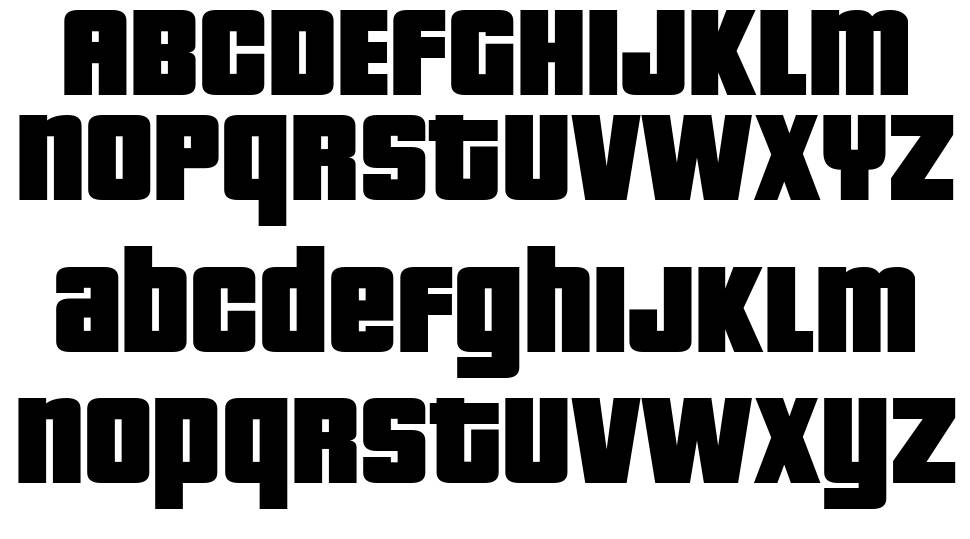 PricedownBl-Regular font specimens