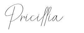 Pricillia font