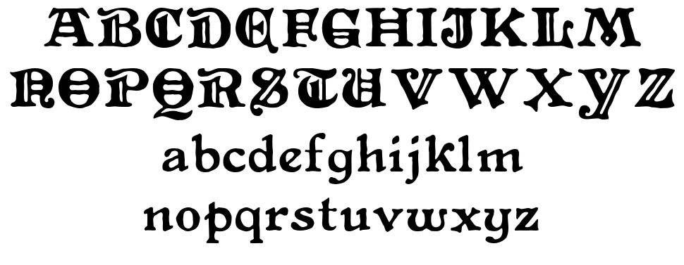 Primitive font specimens