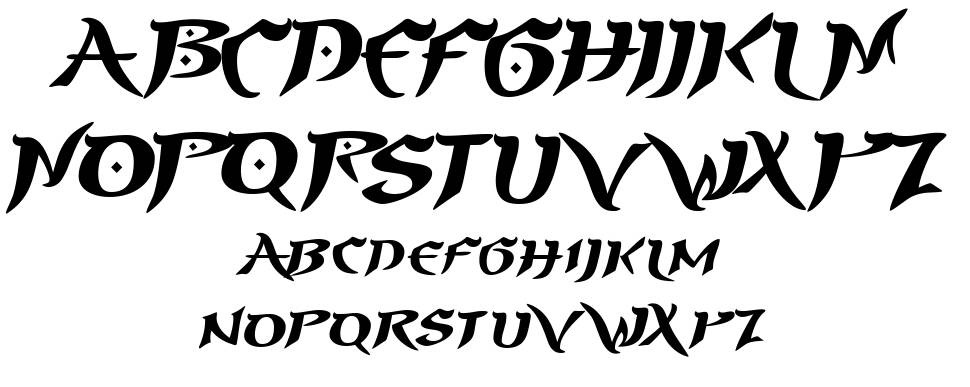 Prince of Persia font specimens