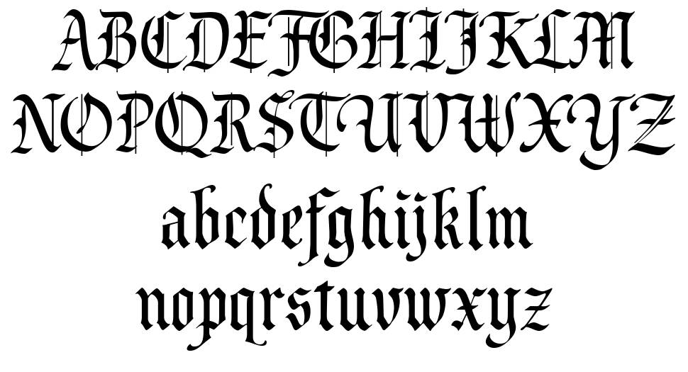 Prince Valiant 字形 标本
