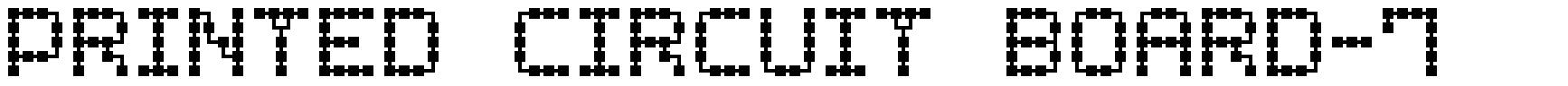 Printed Circuit Board-7 font