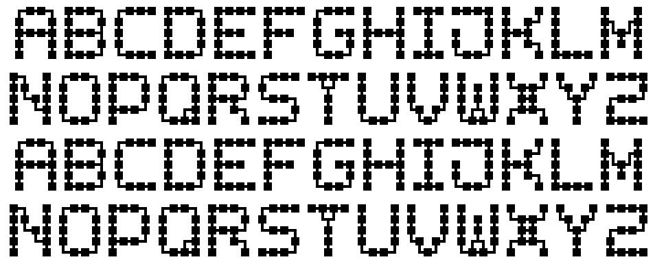 Printed Circuit Board-7 font specimens
