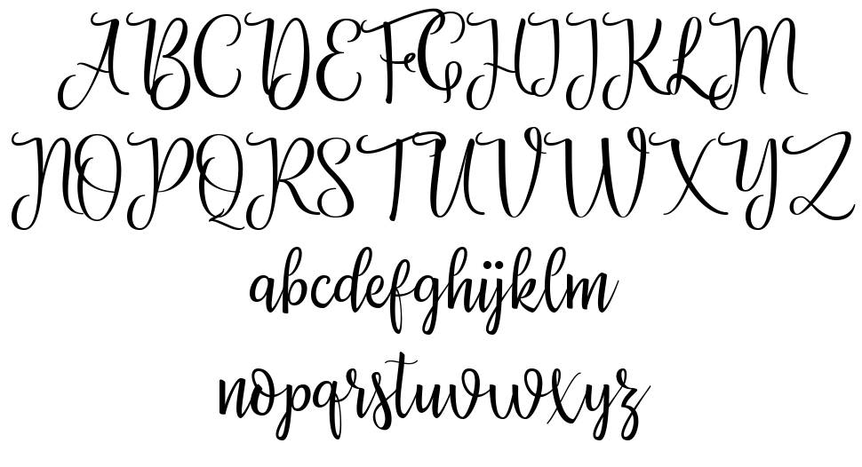 Priscilla Script font Örnekler