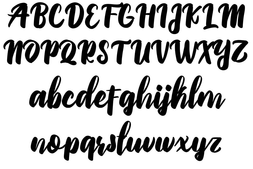 Priscillia Script font specimens