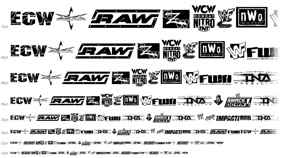 Pro Wrestling Logos font by Steve Ferrera FontRiver
