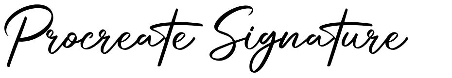 Procreate Signature písmo