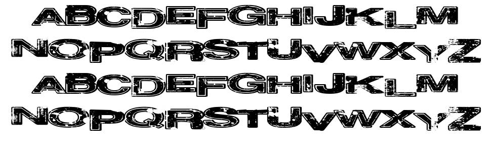 Project Z font specimens