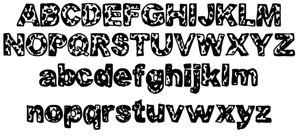 Protagonista font specimens