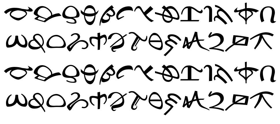 Protobesh AF písmo Exempláře