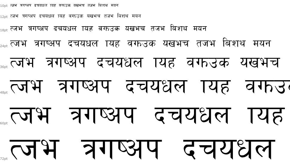 PSC Nepali Font carattere Cascata