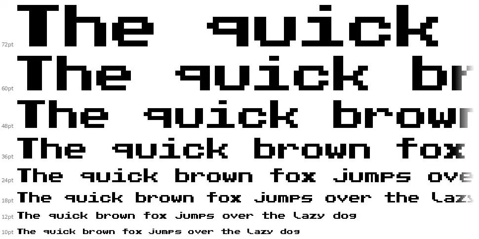 Public Pixel font Waterfall