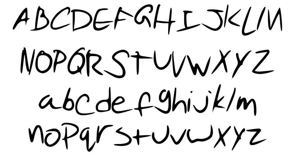 Pudding Script font specimens