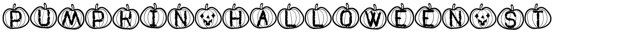 Pumpkin Halloween St 字形