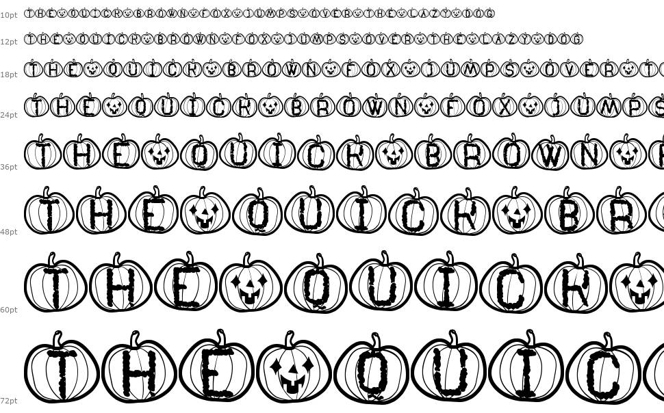 Pumpkin Halloween St font Şelale
