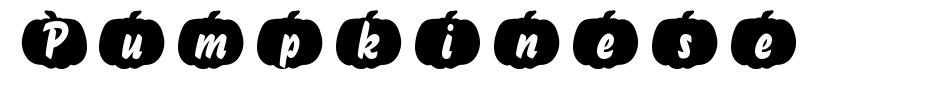 Pumpkinese font