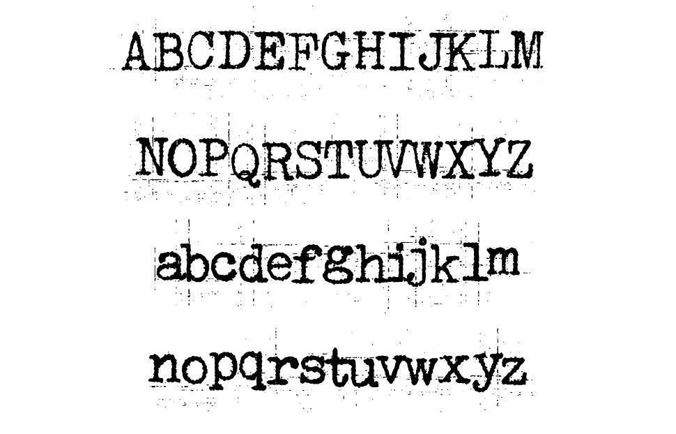 Punk Typewriter font specimens