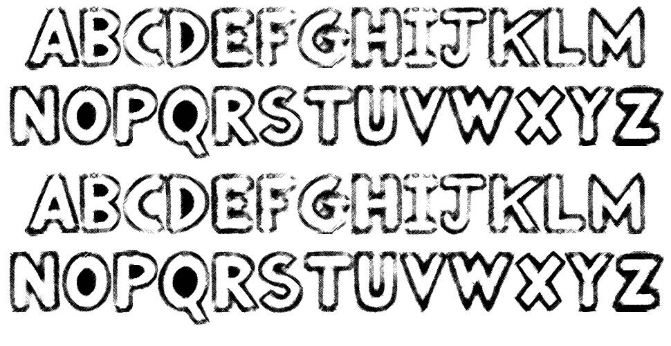 Punked Out font specimens