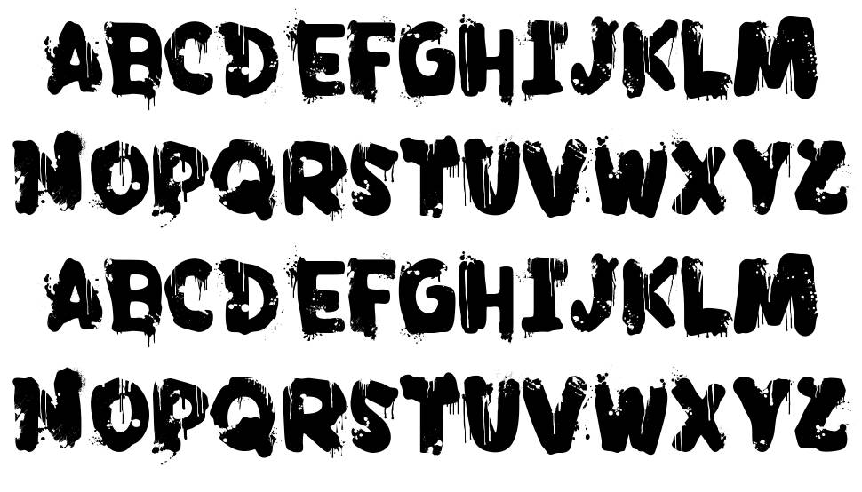 PunkLand font specimens