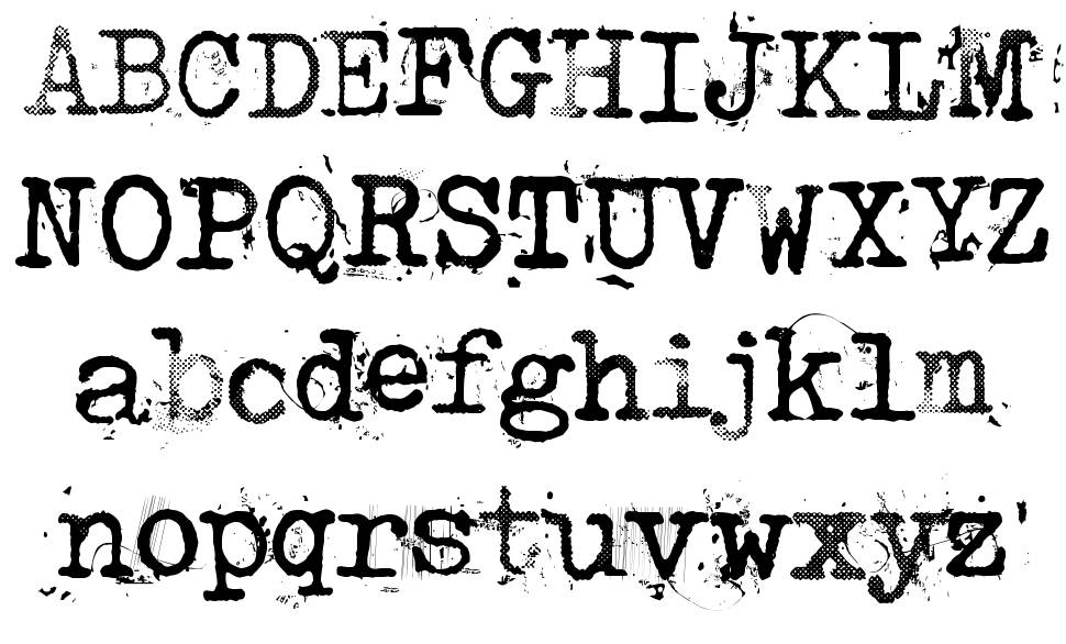Punktype font specimens