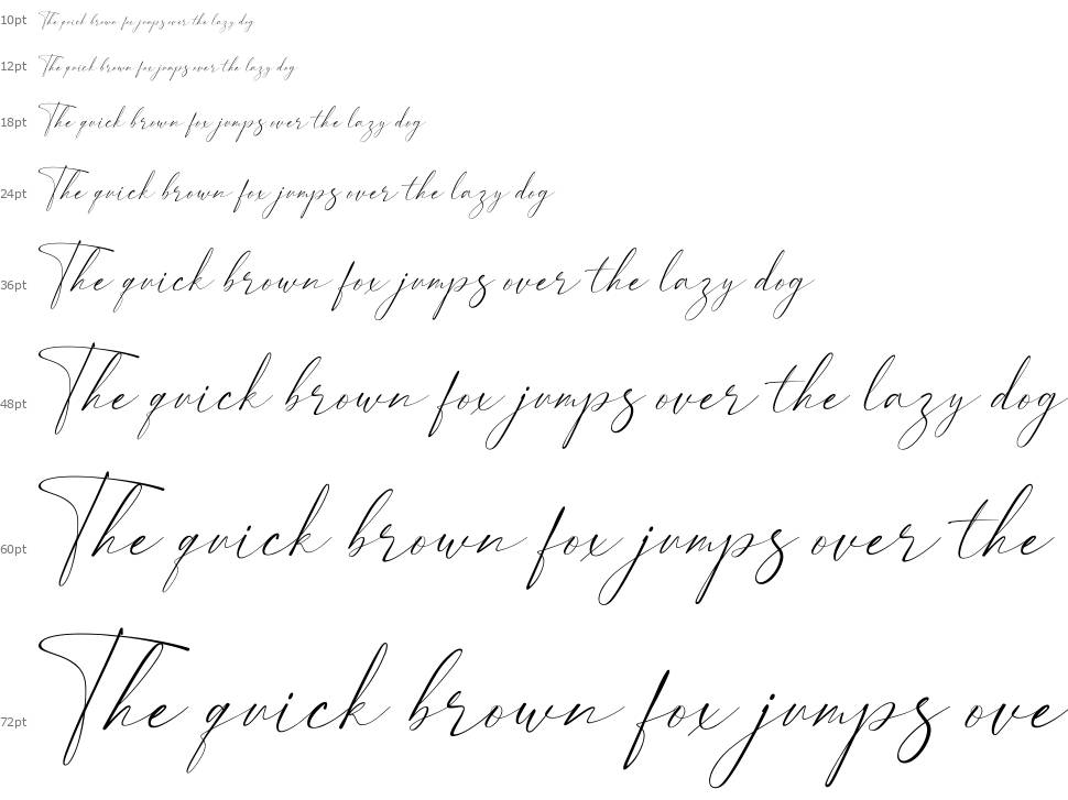 Pure+Lovely font Waterfall