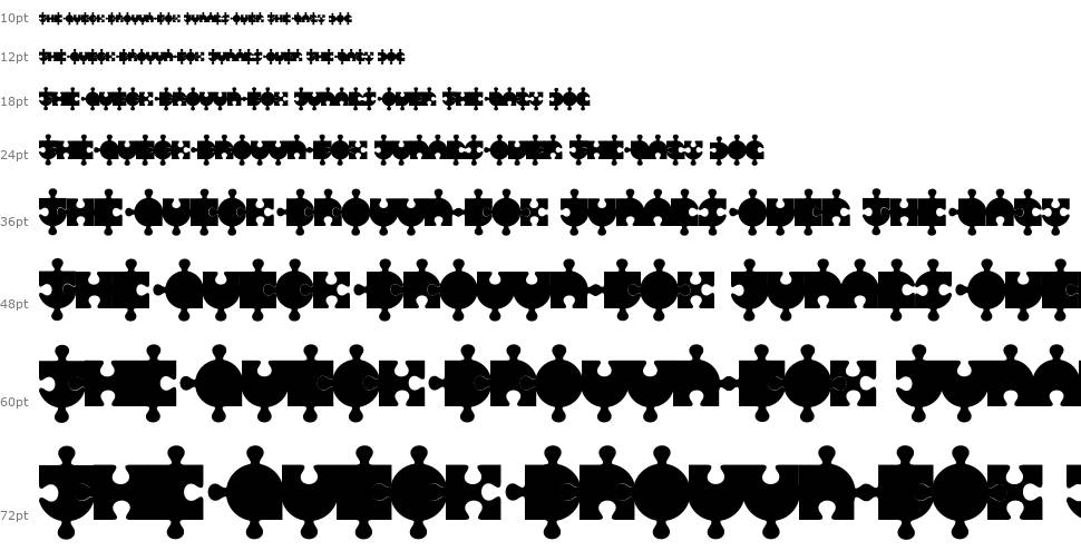 Puzzle font Şelale