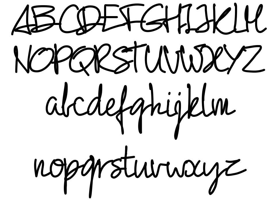 PW 01 Script font specimens