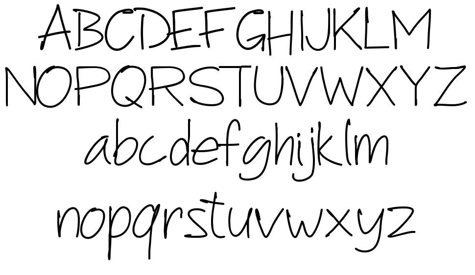 PW Another Script font specimens