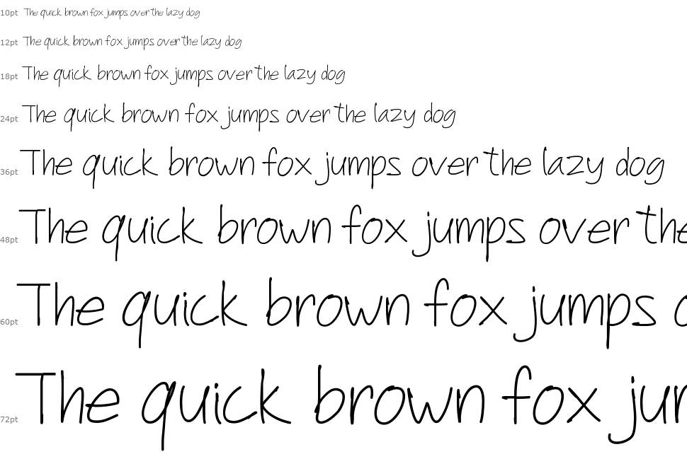 PW Another Script font Waterfall