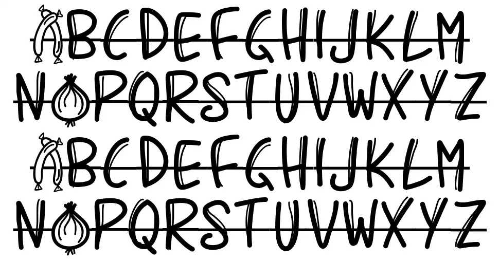 PW Barbecue font by Icon Designer FontRiver