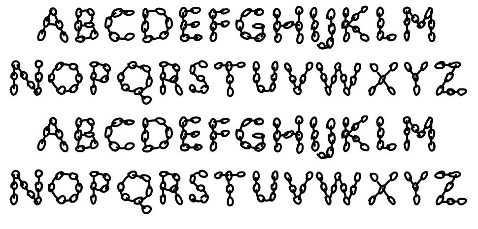 PW Chainsfonts font specimens