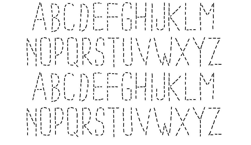 PW Dotted Font 字形 标本