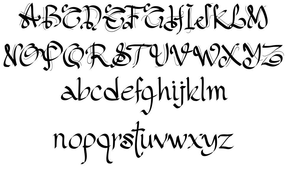 PW Gothic Style font specimens