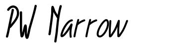 PW Narrow font