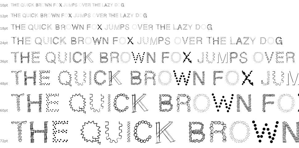 PW Patchwork font Waterfall