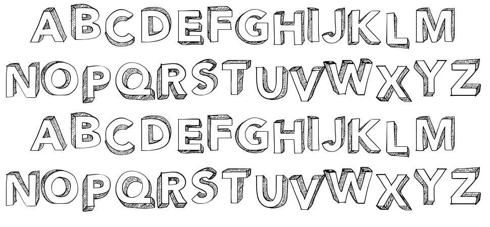 PW Perspective font specimens
