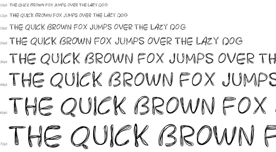 PW Rounded Scratch font Waterfall