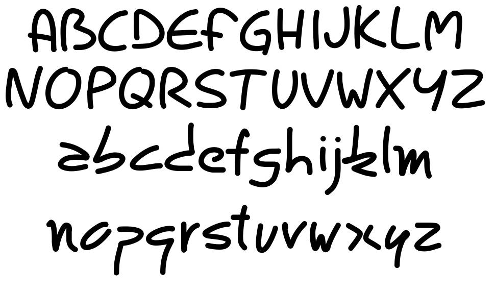 PW Rounded Script font specimens