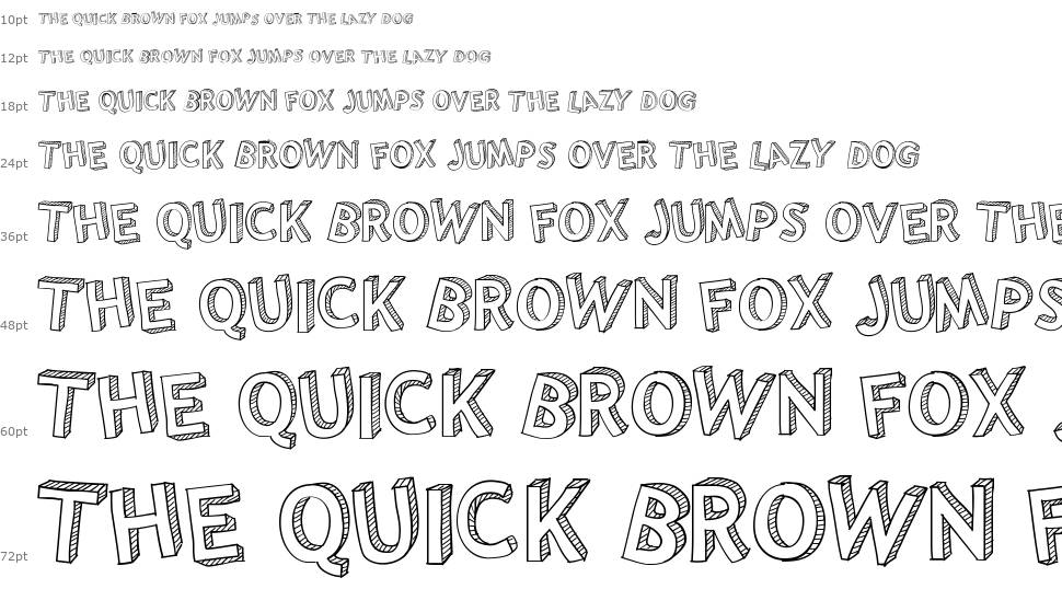 PW Shaded font Waterfall