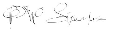 PW Signature 字形