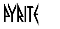 Pyrite шрифт