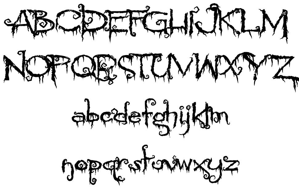 Pyrite Crypt font Örnekler