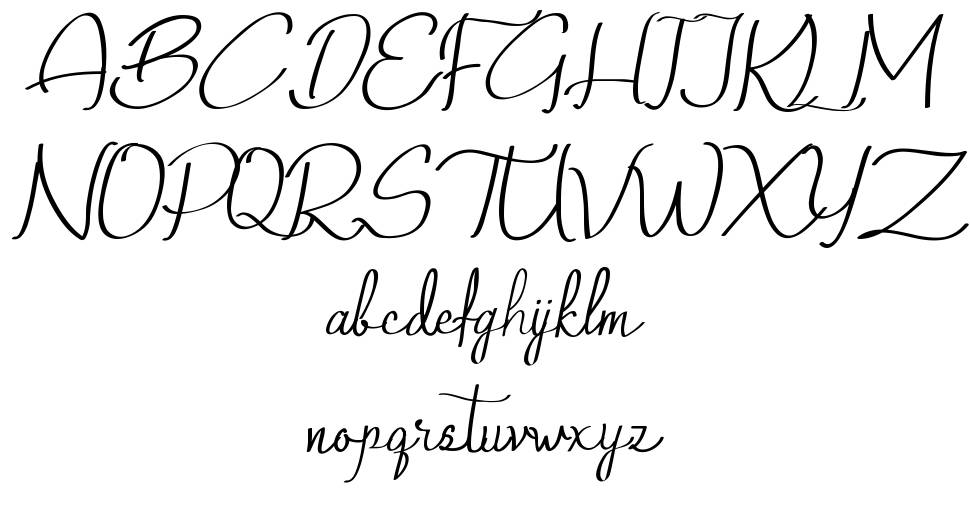 Qalin Handwritting font specimens