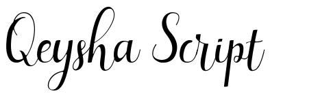 Qeysha Script шрифт