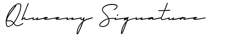 Qhueeny Signature font